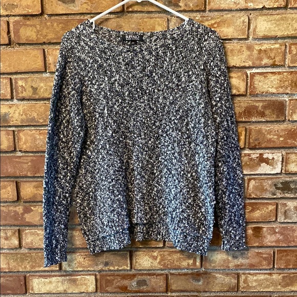 Buffalo David Bitton Sweaters - Buffalo David Bitton Black and White Crew Neck Sweater